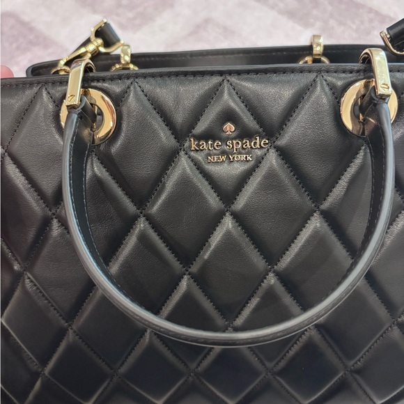 Kate Spade Black Quilted Leather Handbag - Picture 2 of 7